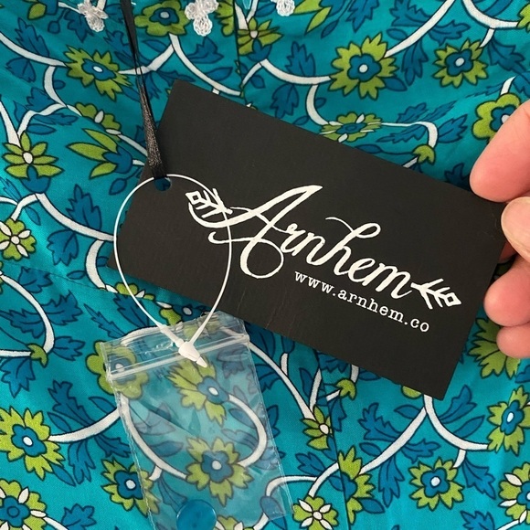 Halter dress Arnhem Halter mini drifter sun dress blue greens New size small - Picture 7 of 9